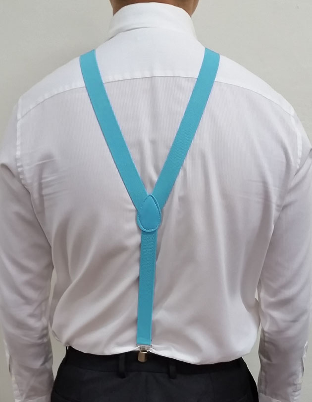 Suspenders in Sky Blue